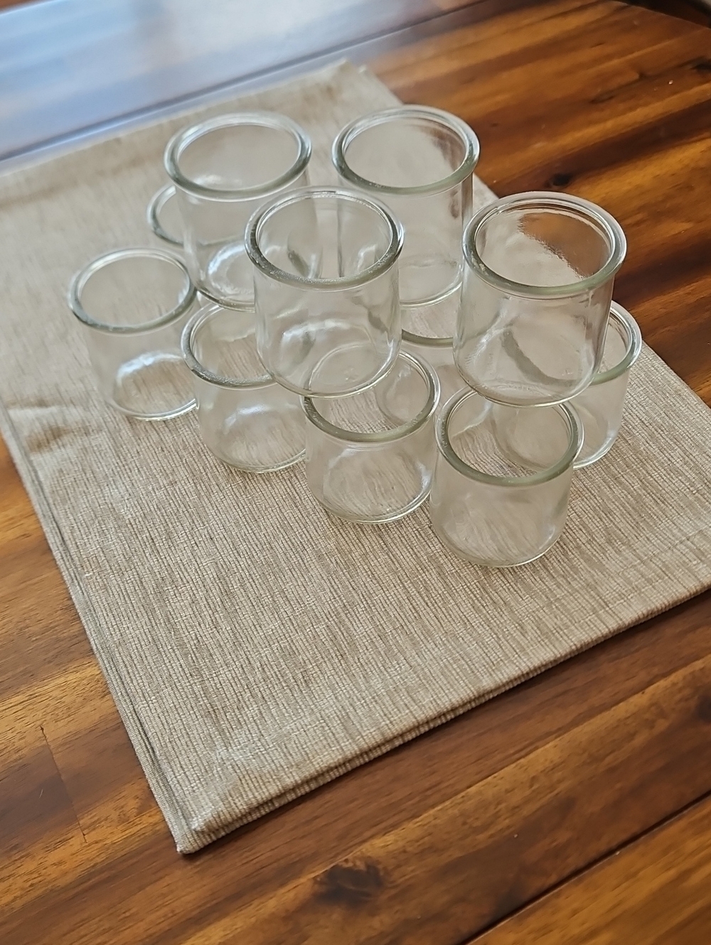 Glass Reuseable Jars For Decor, Crafts, Candles  Set Of 12